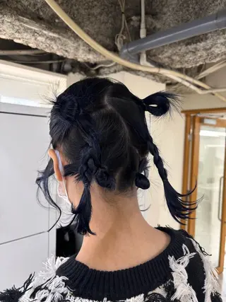ヘアアレンジ ハナ💎中韓/艶髪 ハイトーン/エクステのマツエク・マツパデザイン