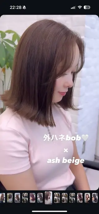 ミディアム カラー なつき🎀韓国ヘア /透明感カラーのヘアスタイル