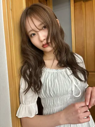 ロング カラー 韓国風レイヤーカット 松葉翔のヘアスタイル