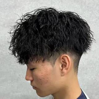 ショート パーマ ヘアアレンジ メンズ 川合 智之のヘアスタイル