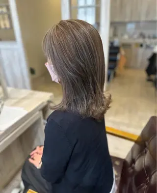 ミディアム カラー 宇治／美容師 Eclat/合場🍎のヘアスタイル