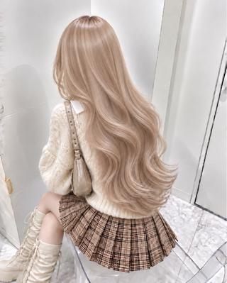 ロング カラー ヘアアレンジ 🧸ミルクティー特化 🧸MASAKIのヘアスタイル