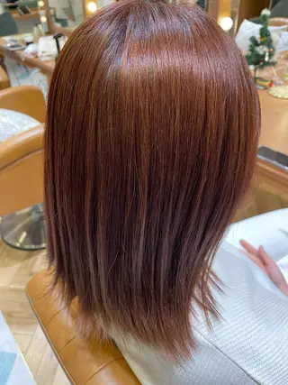 ミディアム カラー 縮毛矯正/レイヤー taiga🧡のヘアスタイル