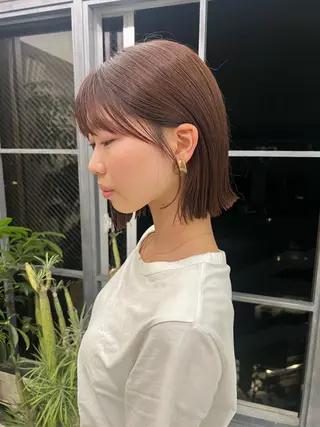 ショート 似合わせレイヤー ＆縮毛矯正のヘアスタイル
