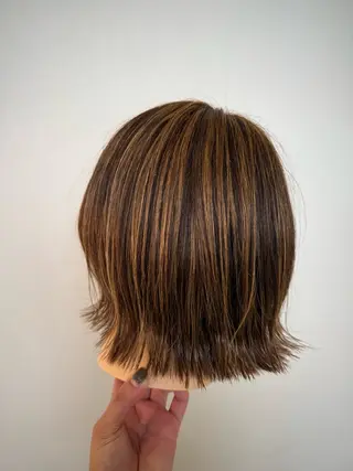 カラー レディースモデル募集 角快利のヘアスタイル