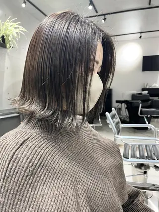 ミディアム カラー パーマ 透明感カラー✂︎ /縮毛矯正/YUKAのヘアスタイル