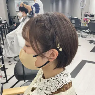 ショート カラー パーマ ヘアアレンジ メンズ キッズ ネイル マツエク・マツパ アイブロウ mona/ ストレートスタイル✨のヘアスタイル