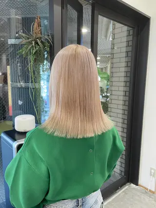 ミディアム カラー 城 健太郎 💎ハイトーンのヘアスタイル