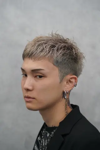 メンズ パーマ カラー メンズ特化 石田はるむのヘアスタイル