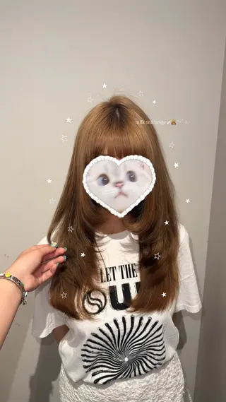 ロング KANO🐈‍⬛🎀 ニュアンス/レイヤーのヘアスタイル