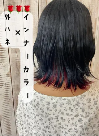 ミディアム ベージュカラー/ いぢちるみのヘアスタイル