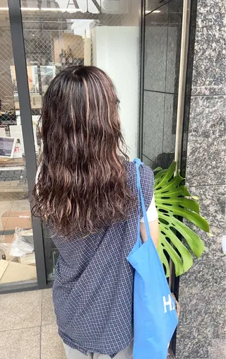 ロング パーマ EGAO /藤沢/海外ヘアのヘアスタイル