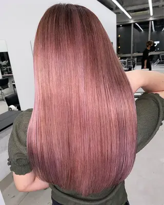 セミロング カラー ブリーチ 透明感HIDEのヘアスタイル