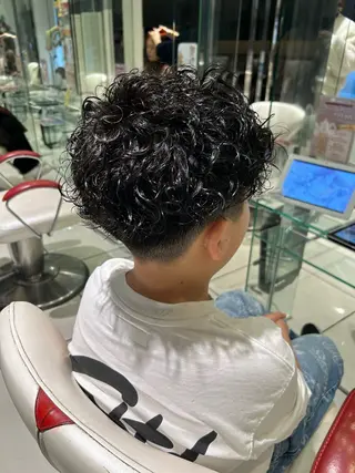 ミディアム パーマ キッズ 小沼 正悟のヘアスタイル