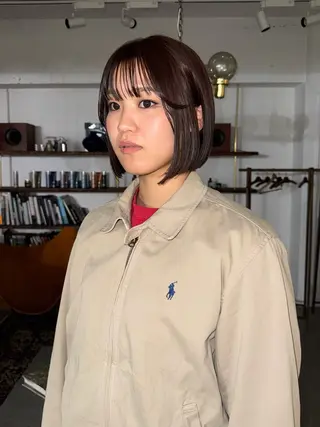 ミディアム カラー 松原 千代のヘアスタイル