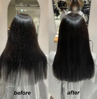 ロング マツエク・マツパ 色落ちまでキレイに！ ！女性サロンのヘアスタイル