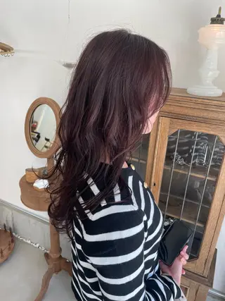 ロング カラー パーマ 喜納 優衣のヘアスタイル