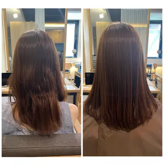ロング ブリーチカラー/ブロ ンドレイヤーカットのヘアスタイル