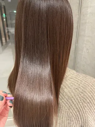 セミロング カラー 透明感カラー💐 スズキ カホのヘアスタイル