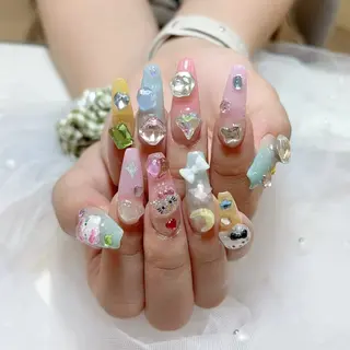 ネイル 🎀kira 長さだし💗モチ最高のネイルデザイン