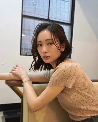 ミディアム 韓国ヘア×レイヤー カット/上田丈也のヘアスタイル