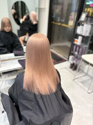 ロング カラー 色落ち綺麗🩰ハイ トーン🎀RINKAのヘアスタイル