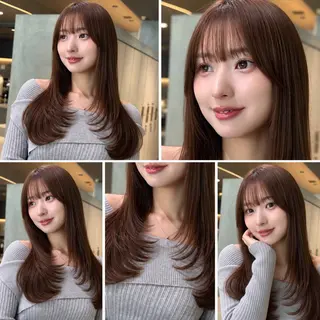 ミディアム カラー 🦋韓国風レイヤー/ 艶髪矯正🦋凛太郎のヘアスタイル