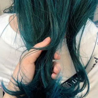 ロング カラー やまさきえりこ ニュアンスパーマのヘアスタイル