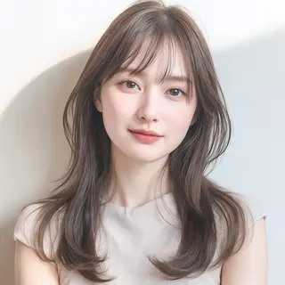 セミロング カラー SOURCE茨木/ ヘアケア/艶カラー✨のヘアスタイル