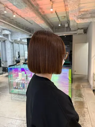 ミディアム カラー SAKI /レイヤー/ベージュのヘアスタイル