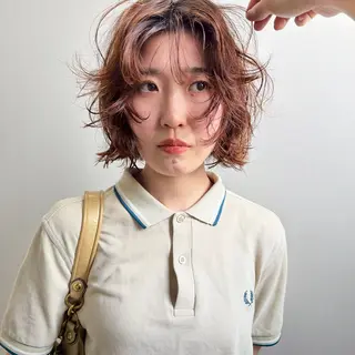 ミディアム パーマ パーマ/透明感カラー 元町🌱takutoのヘアスタイル