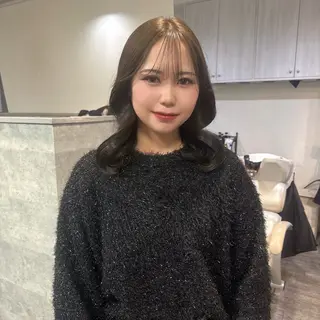 ミディアム カラー Rena/韓国 /ワンホンヘアのヘアスタイル
