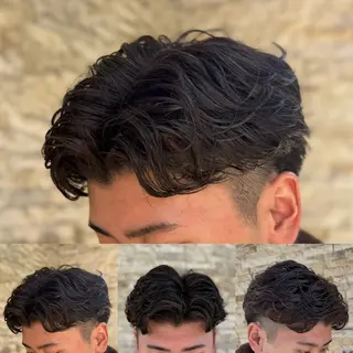ミディアム 北川 竜也のヘアスタイル