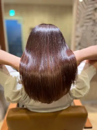 セミロング 宇都宮市ブリーチ/ 縮毛矯正専門Albaのヘアスタイル
