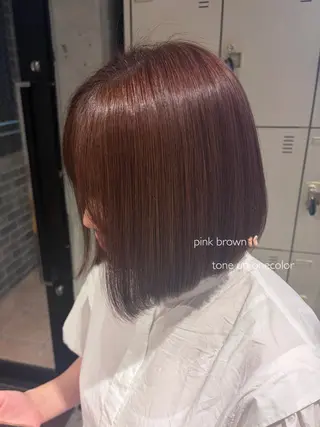 ミディアム カラー 上岡 みゆうのヘアスタイル
