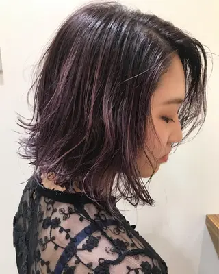 ミディアム カラー 🍋透け感カラー🍃 オリーブ🍐Kahoのヘアスタイル