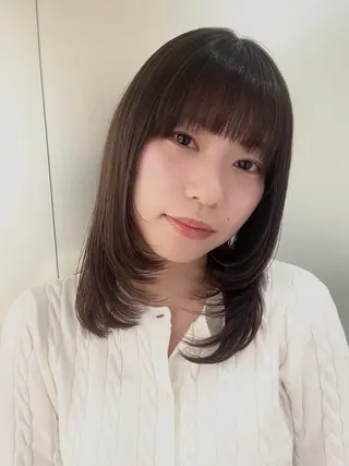 ミディアム カラー cana 札幌レイヤースタイルのヘアスタイル