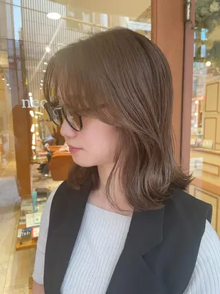 ミディアム カラー 清水 ちひろ ✄トップスタイリストのヘアスタイル