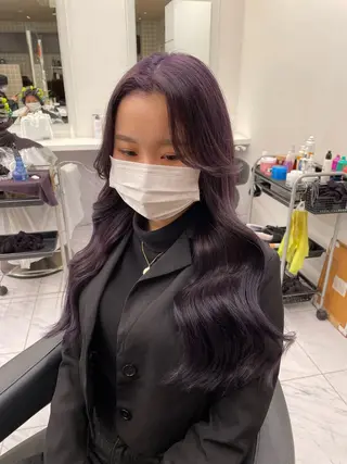 ロング 🤍透明感カラー/ 韓国レイヤー🤍のヘアスタイル