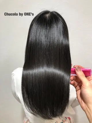 ロング ヘアアレンジ M字・前髪割れ 改善メンズ特化/栢沼のヘアスタイル