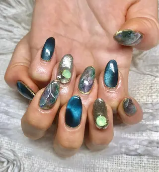 セミロング カラー パーマ ヘアアレンジ ネイル マツエク・マツパ el. by Aoのネイルデザイン