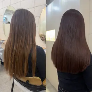 ロング カラー 透明感カラー/顔周り 臼井逸美のヘアスタイル