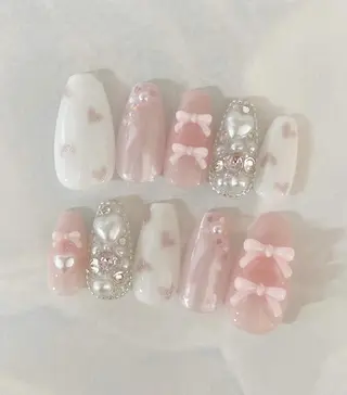 ネイル あや✨🌸長さだし カワイイ系ピンク専門のネイルデザイン