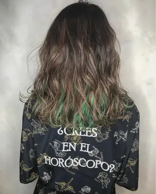 セミロング カラー 沖縄東京2拠点美容師 mamicoのヘアスタイル