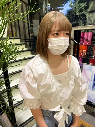 カラー 海外girl🤎 透明感ベージュmaoのヘアスタイル