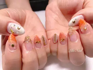 ネイル モチの良さ◉ フィルインネイル♡のネイルデザイン