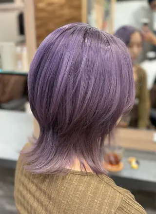 ミディアム RIEブリーチ& エクステ特化型のヘアスタイル