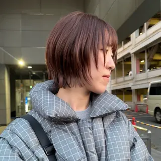 ショート たおちゃん／レイヤー ／透明感カラーのヘアスタイル