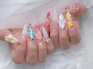 ロング カラー yuna ユナのネイルデザイン