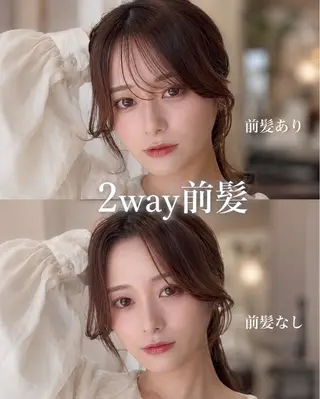 セミロング カラー ヘアアレンジ 🌫️大人韓国ヘア 🌫️naoyaのヘアスタイル